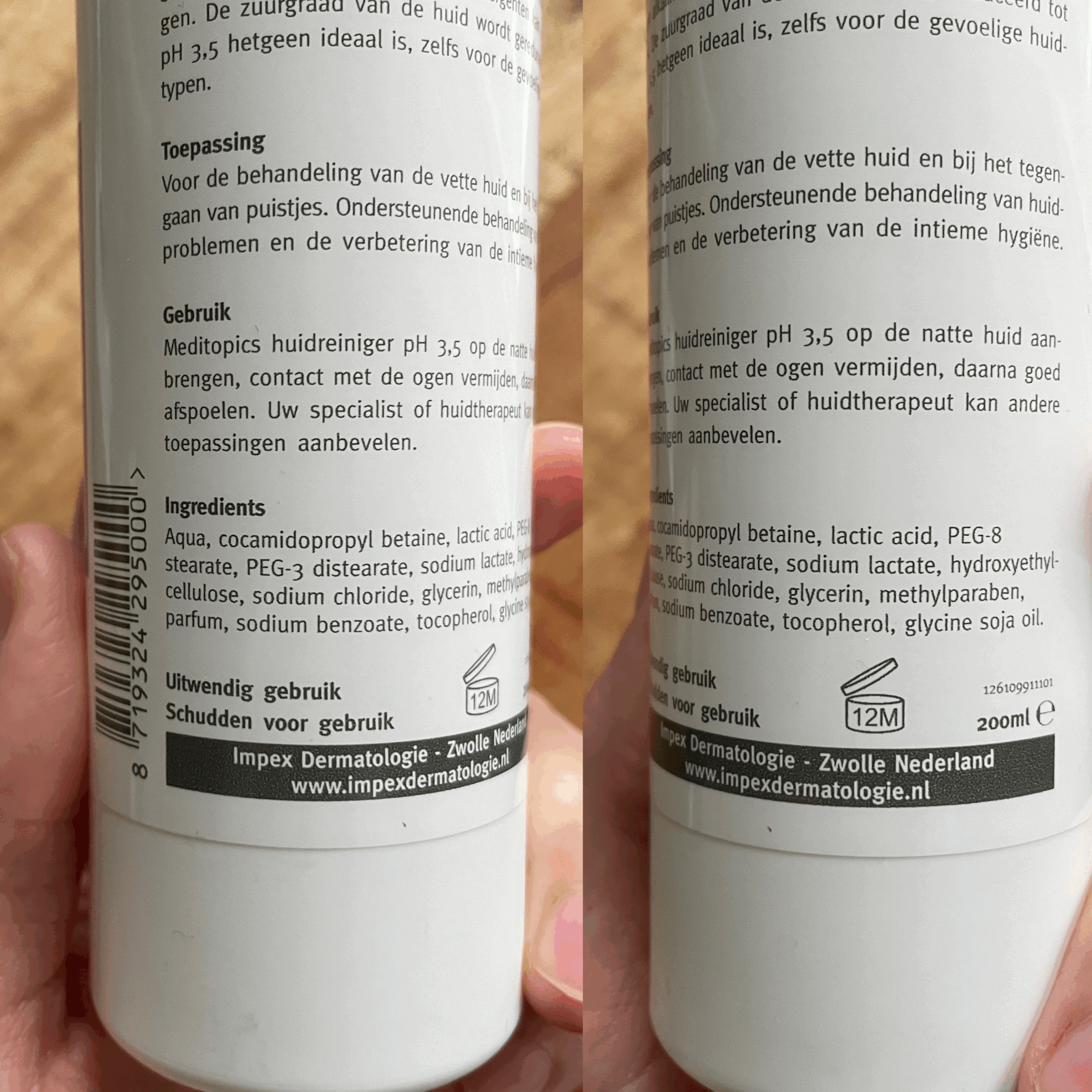 Aqua, cocamidopropyl betaine, lactic acid, PEG-3 distearate, PEG-8 stearate, sodium lactate, hydroxyethylcellulose, methylparaben, parfum.